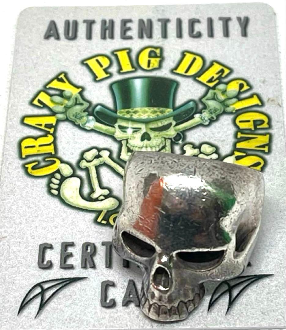 ■クレイジーピッグ CRAZY PIG/ラージ エビル スカル リング / 27