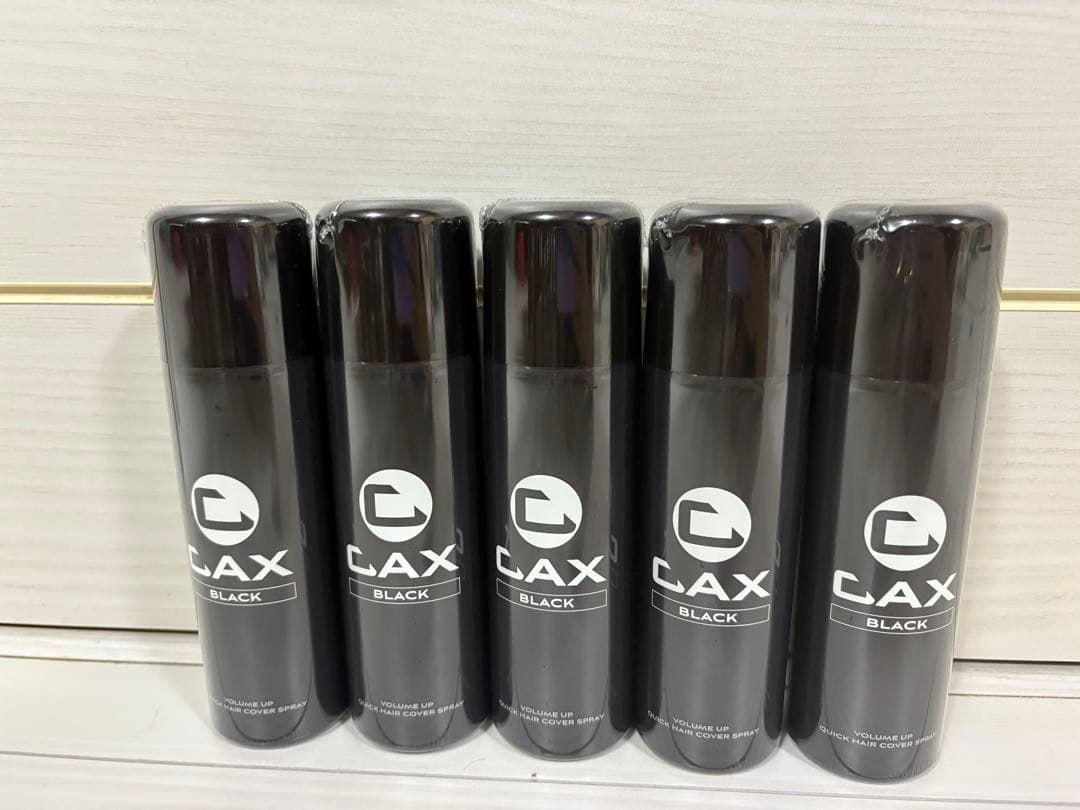 新品未開封　CAX カックス　薄毛隠し用　ヘアスプレー100gブラック5本セット