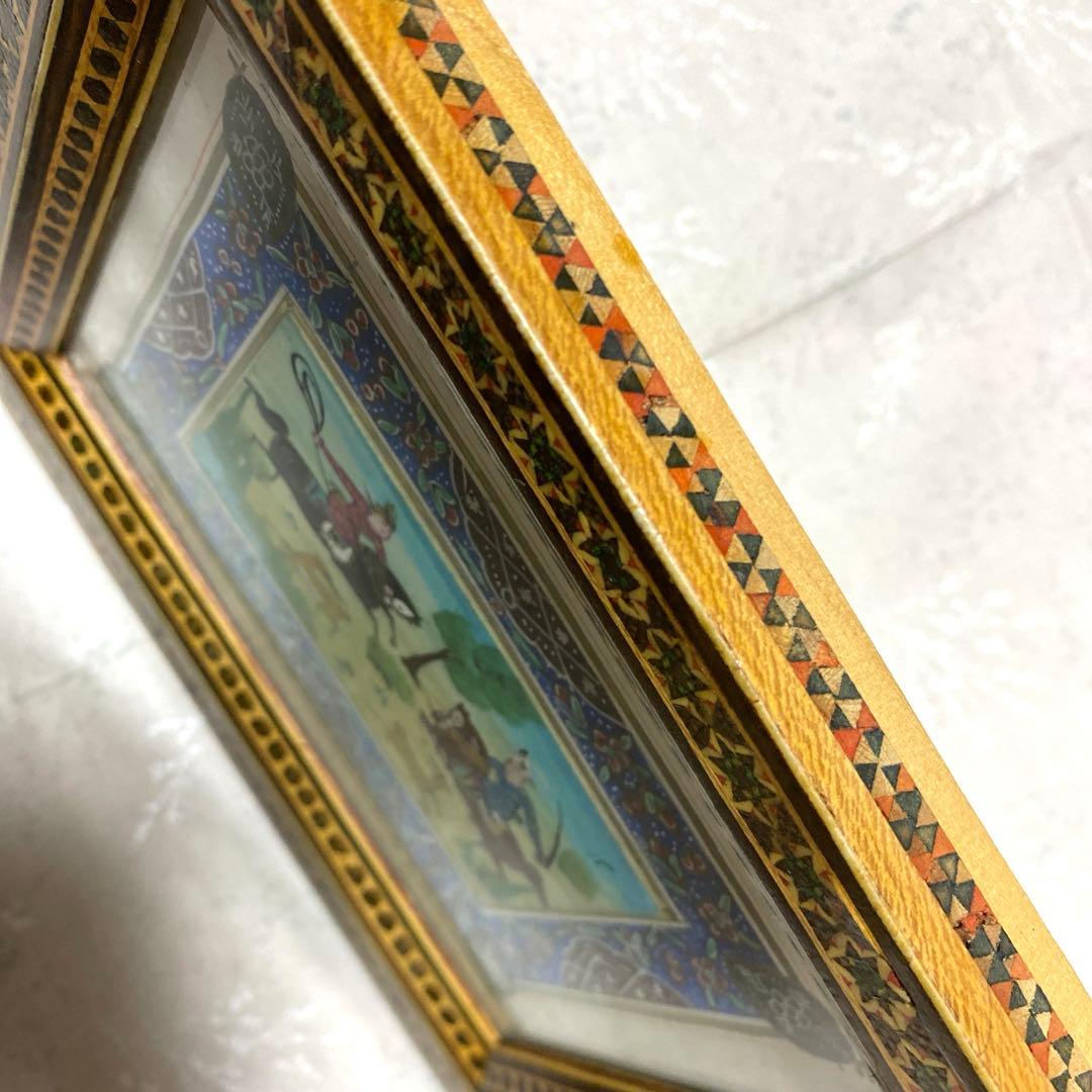 ペルシャ（イラン）ミニアチュール（細密画） ハータムカーリー（寄木