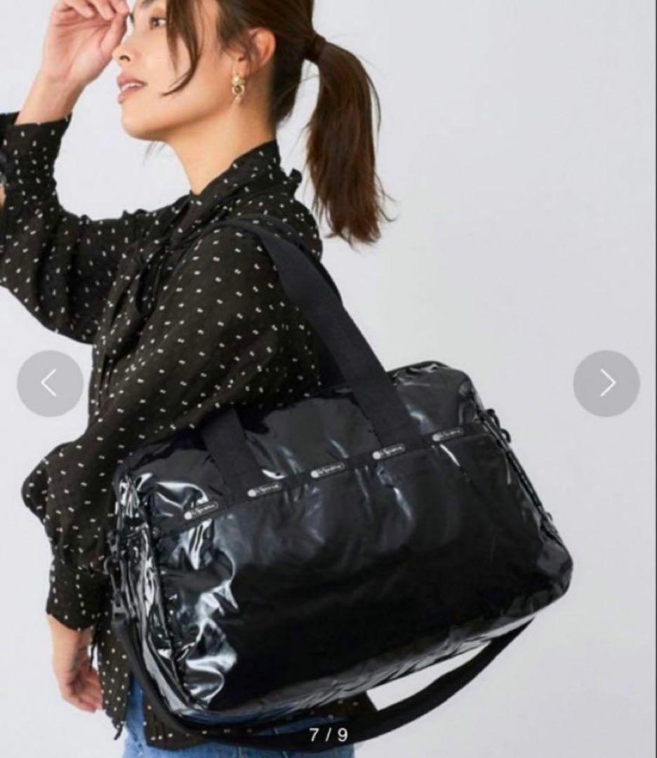 LeSportsac レスポートサック エナメル　ボストンバッグ　光沢 2WAY