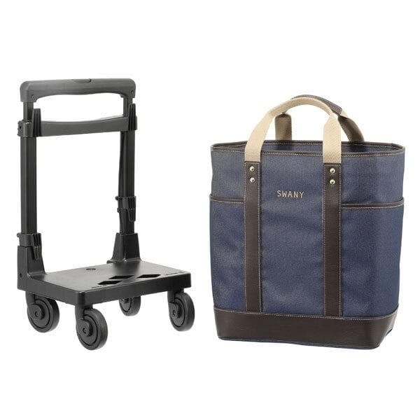 スワニー トートキャリー アクティブタウントート 4輪ストッパー付　ネイビー