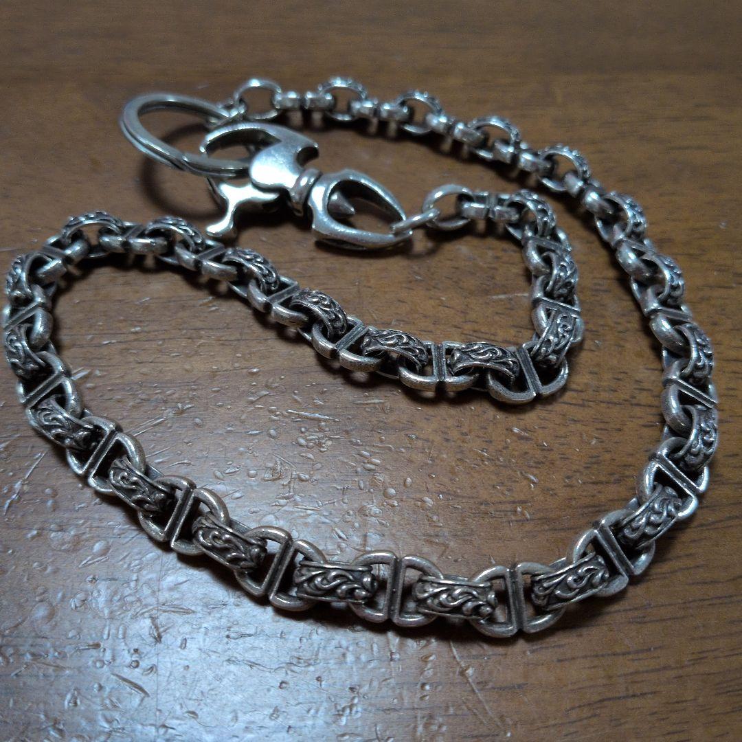 極太　シルバー　ネックレス