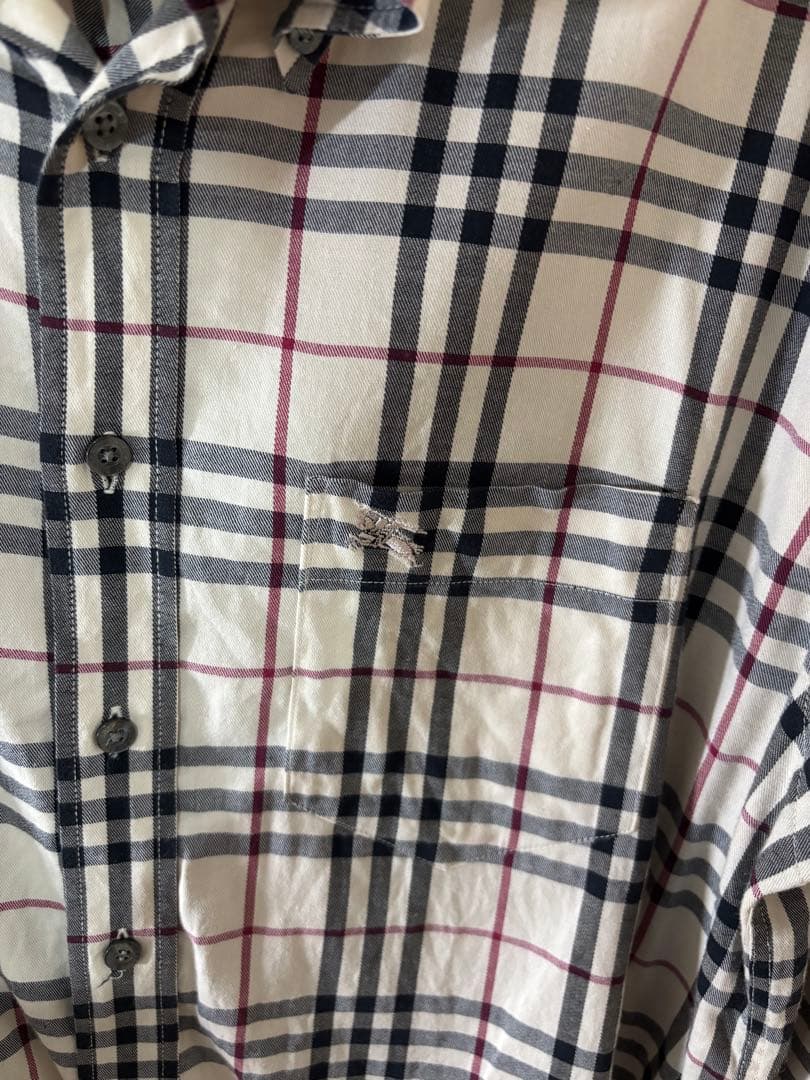 BURBERRY チェック柄 長袖シャツ M - メルカリ