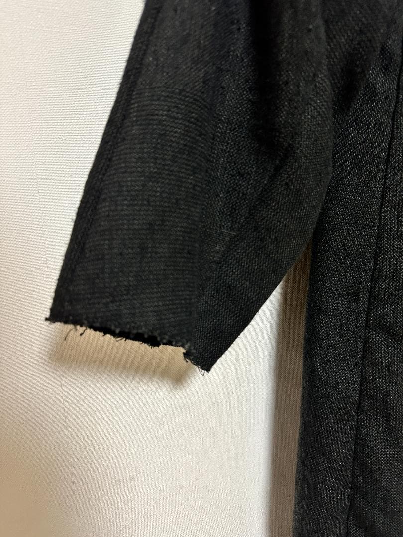 Devoa デヴォア コート シルク リネン クレイジーチェック 2 22SS