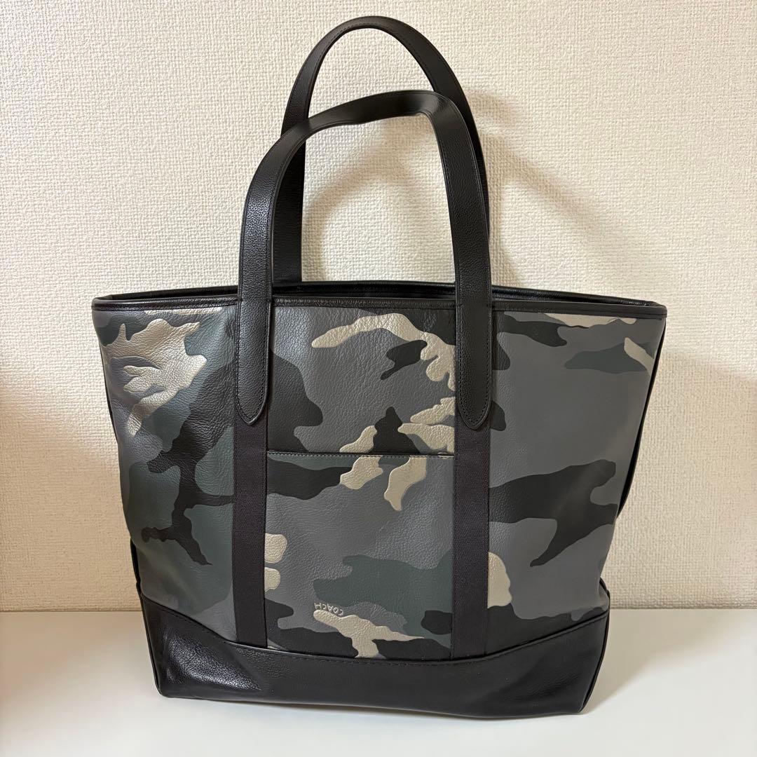 COACH コーチ 迷彩柄 トートバッグ　カモフラージュ　グレー