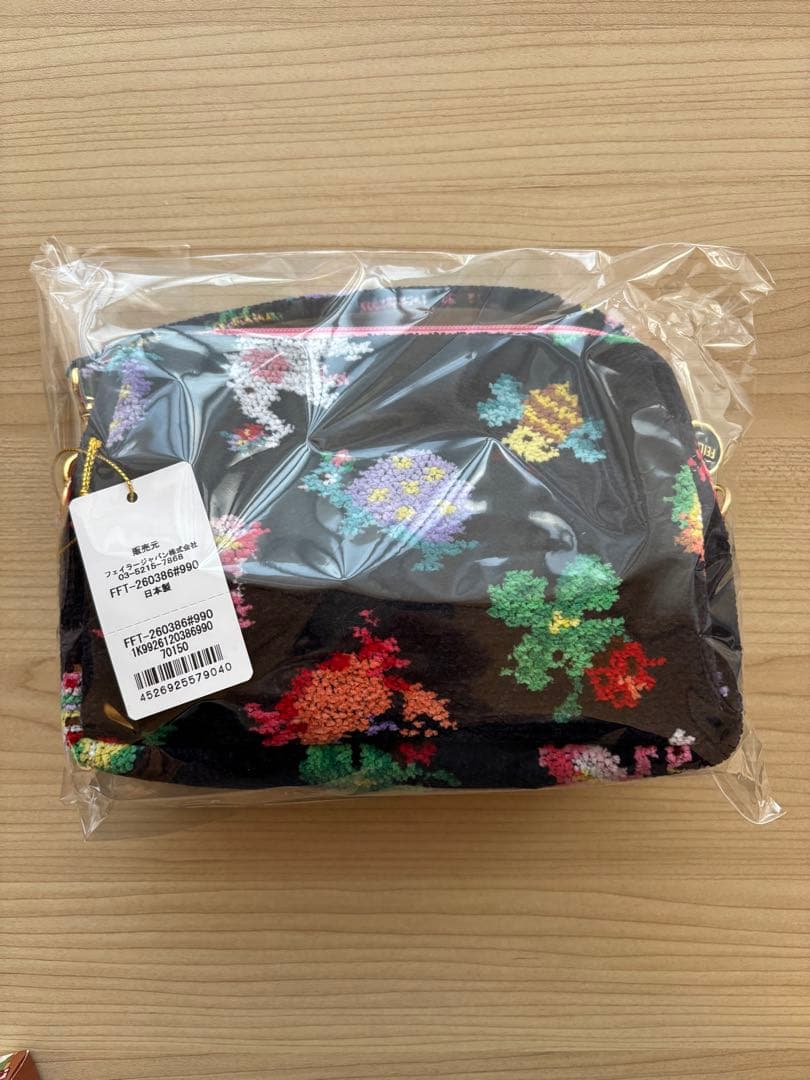 フェイラー 神崎恵 ファンキーフォーチュン ネイビー 手付きポーチ