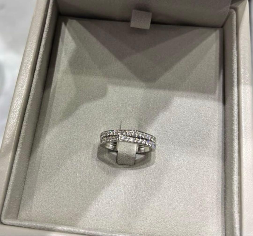 レポシAntifer 2連リング ホワイトゴールド パヴェダイヤ 55号 - メルカリ