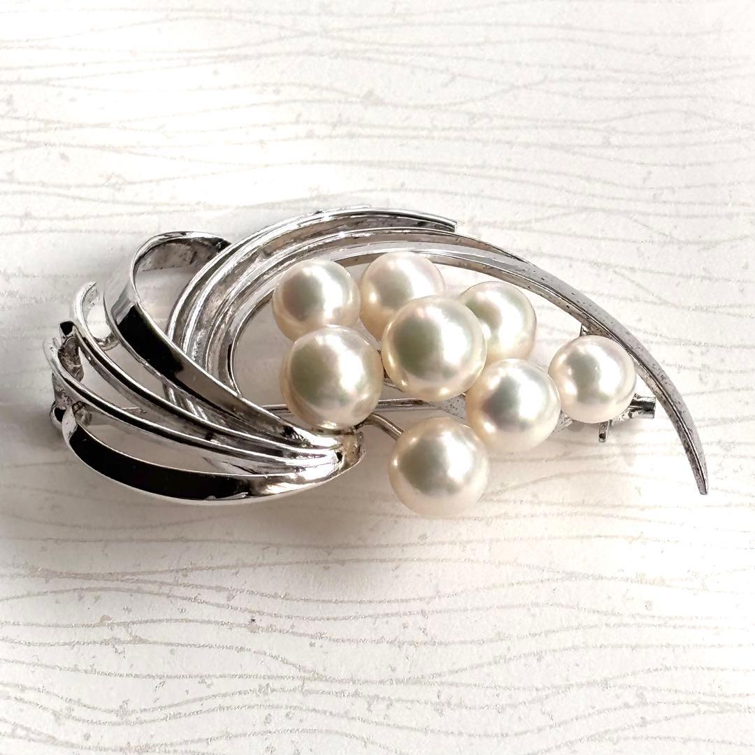 MIKIMOTO ミキモト パールブローチ ホワイト あこや真珠 本真珠 卒業式