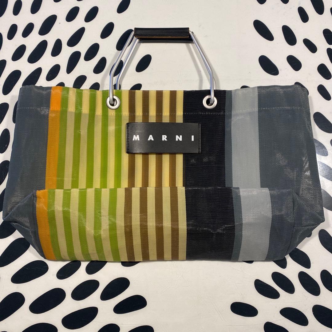 MARNI ストライプエコバッグ マルチカラー