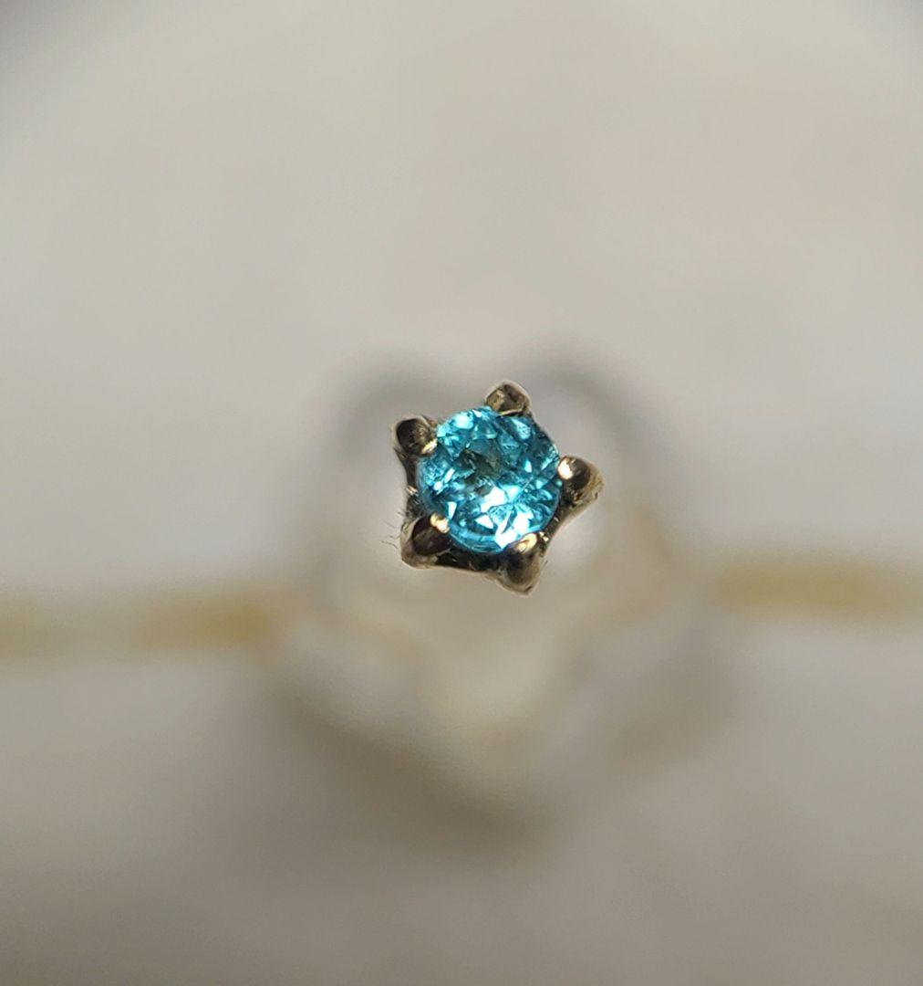 美しいブルーネオンのお星さま★ブラジルバターリャパライバトルマリン18金ピアス★