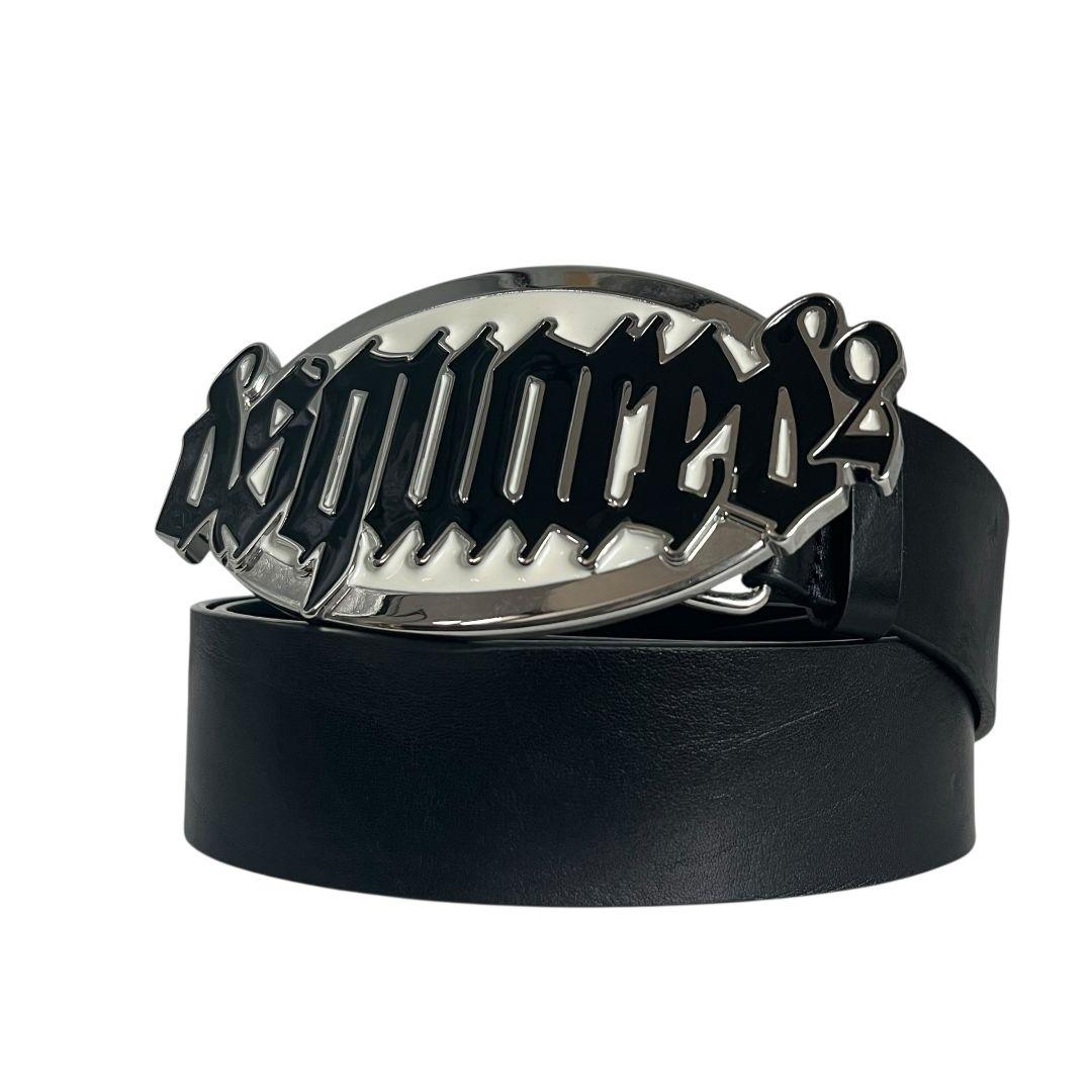 【 激レア☆ 】 ディースクエアード　ゴシック　ロゴバックル　ベルト　レザー　黒