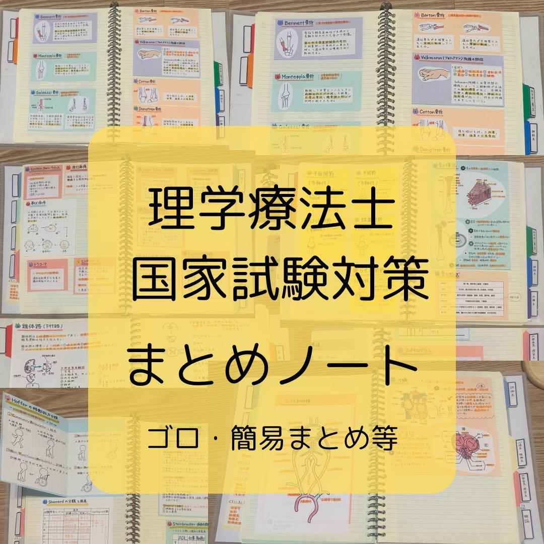 理学療法士 作業療法士 まとめノート、ふせんノート 【コピー】