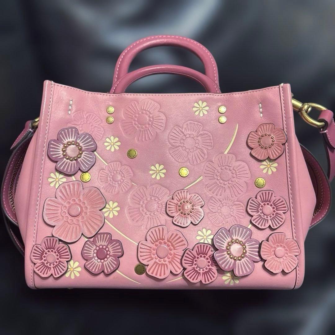 coach コーチ ローグ バッグ 25 カラーブロック ウィズ ティー ローズ