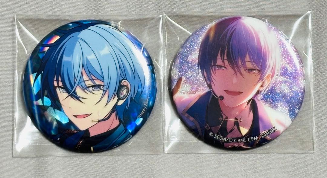 プロセカ 青柳冬弥 あんスタコラボ ホロ グリッター 缶バッジ - メルカリ