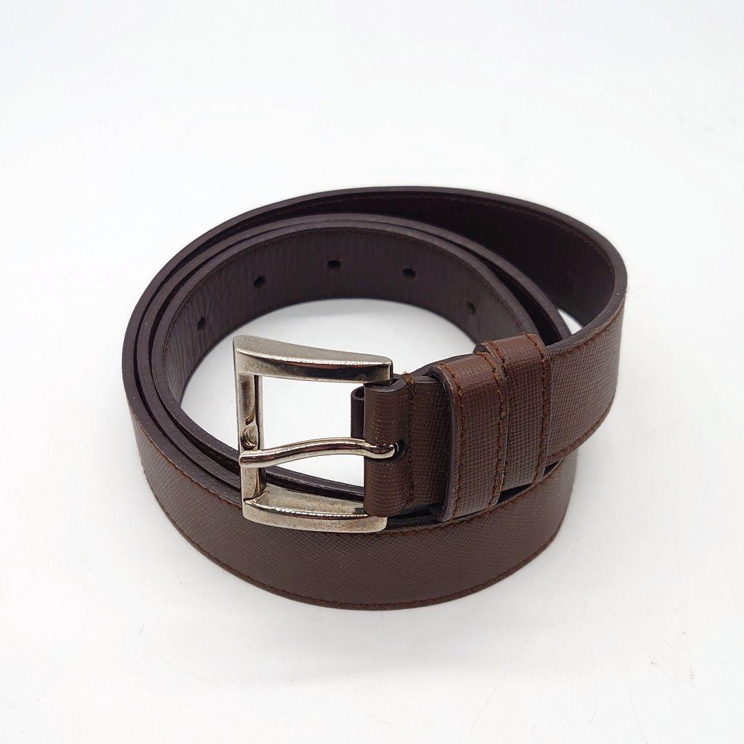 PRADA 1C 2750 メンズ サフィアーノレザー ベルト