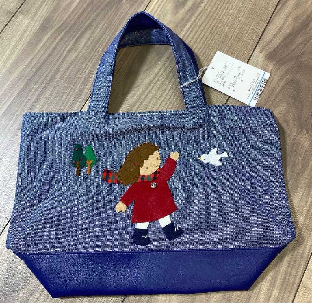 ☆新品未使用☆ファミリアfamiliarデニムミニバッグ 青デニム