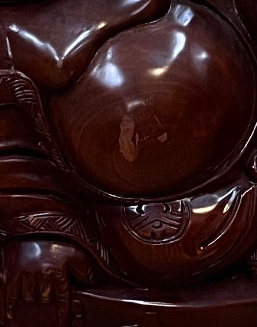 木製 リボン付き 仏像 布袋様 福の神 運気上昇 - メルカリ