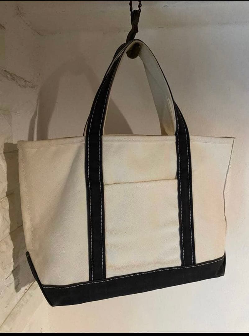 激レア 90s USA製 LLBEEN トート ブラック 無地 1990s L L BEAN トートバック USA製 レザーハンドル オールブラック