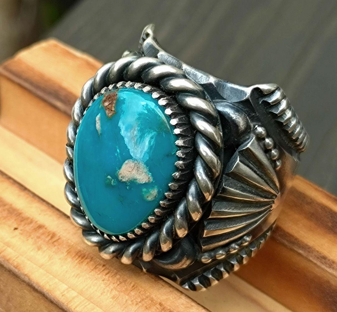 専用ページ❗️インディアンジュエリー、ターコイズリング、デルバート