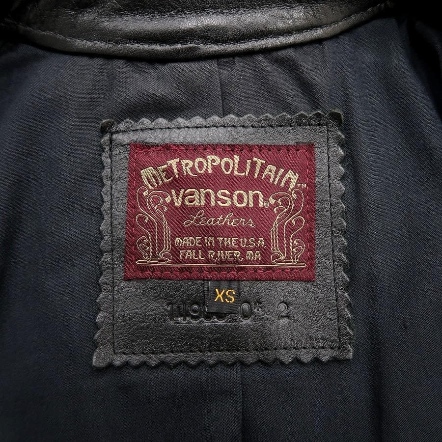 極美品 XS シボ革 VANSON シングルライダース ジャケット 黒 - メルカリ