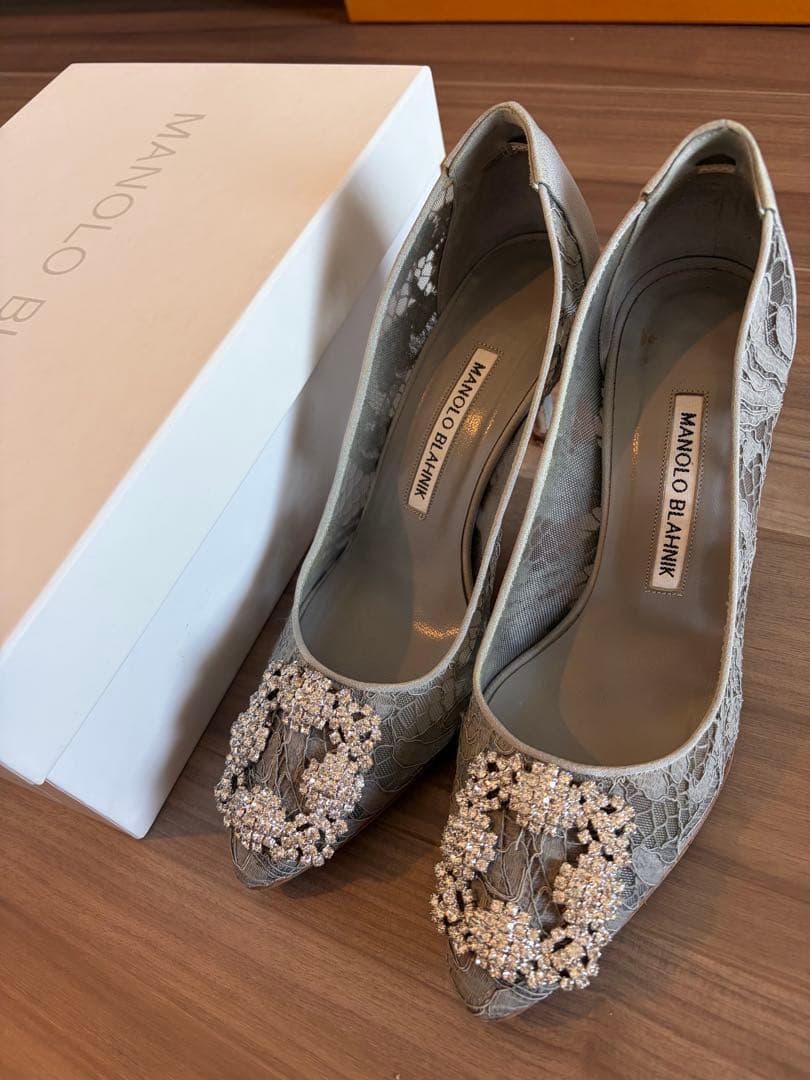 MANOLO BLAHNIK マロノブラニク　ハンギシ　パンプス　36 1/2