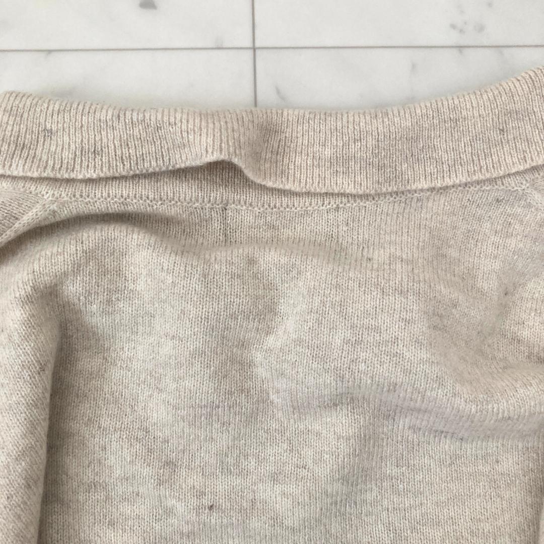 マーガレットハウエル ウールカシミヤ襟付きニット M ベージュ - メルカリ