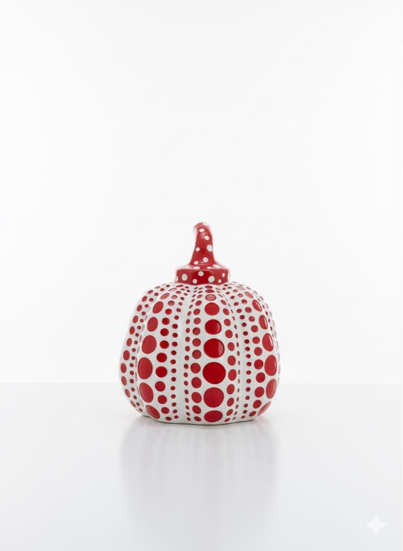 草間彌生　オブジェ　かぼちゃ（白／赤）