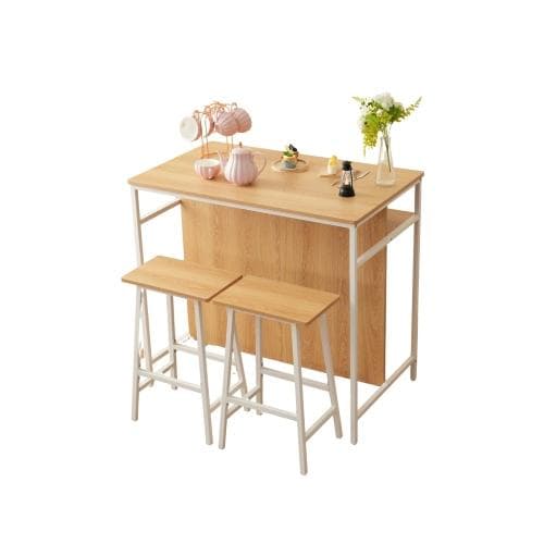 【ナチュラル】新発売カウンターテーブル スツール 3点セット ハイテーブル