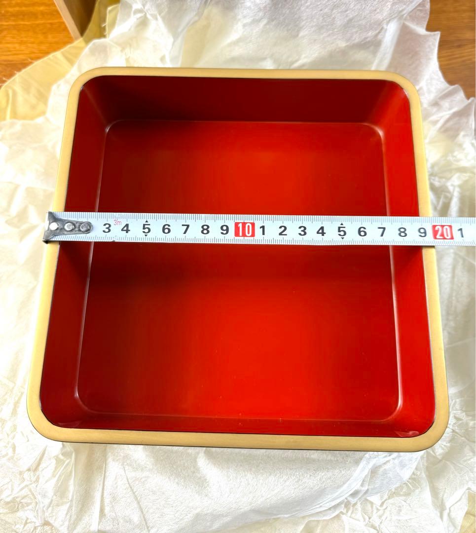 257 輪島塗 松竹梅沈金 二段重 未使用品 共箱 共布 - メルカリ