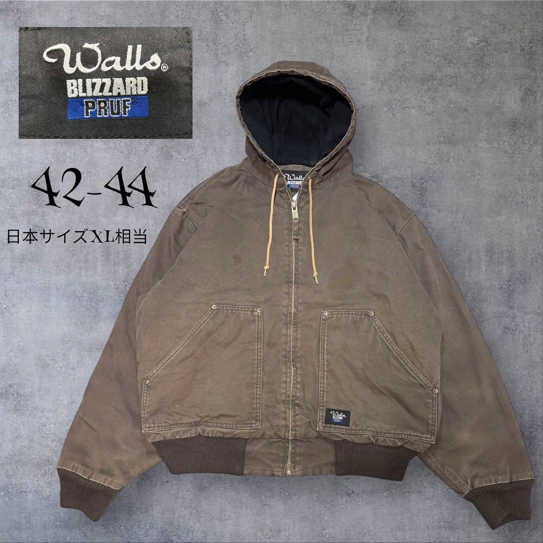 80's Walls ダックアクティブジャケット フリース裏地 XL USA古着 Walls ダック ワークジャケット アクティブジャケット ワン