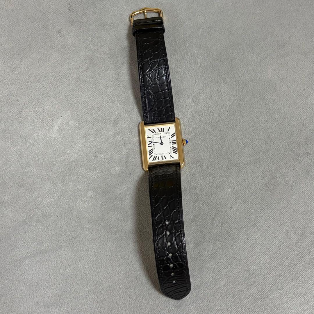 美品Cartier 時計 タンク　メンズ　18k ゴールド