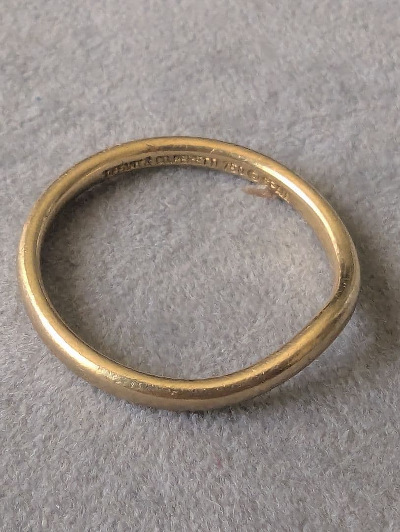 Tiffany&Co. ティファニー リング　カーブド バンド 750　K18 ティファニー TIFFANY&CO. カーブド バンド 8号 リング ダイヤ K18 PG