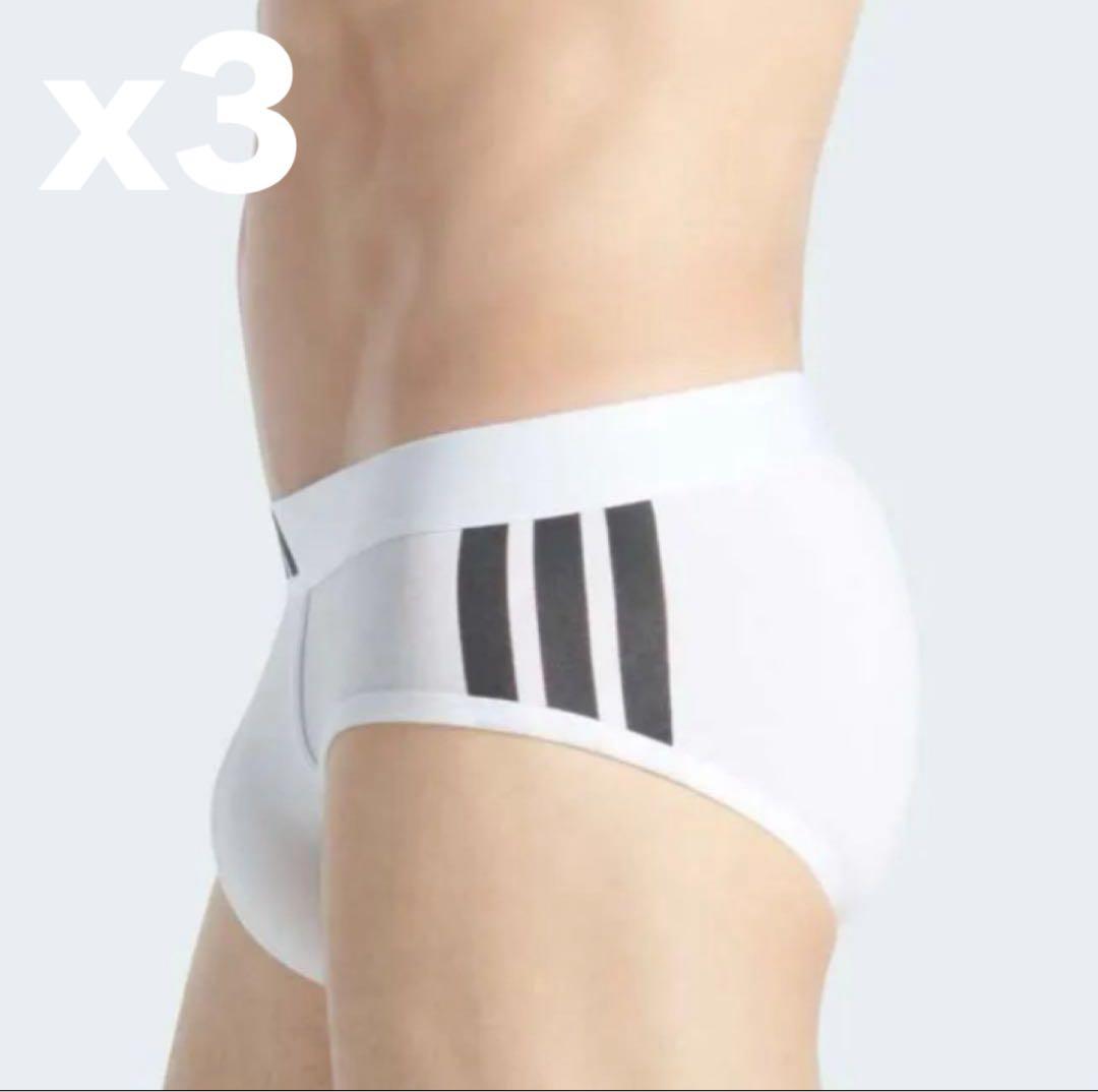 adidas アディダス　ローライズブリーフ　L(M) 3枚セット　白ブリーフ