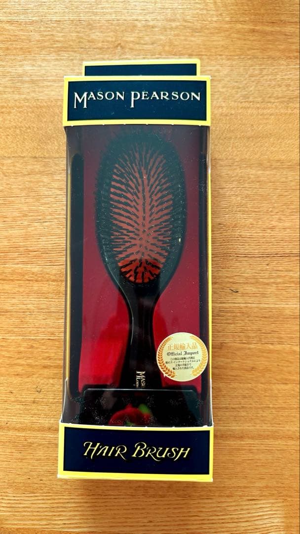 Mason Pearson ヘアブラシ 黒/オレンジ