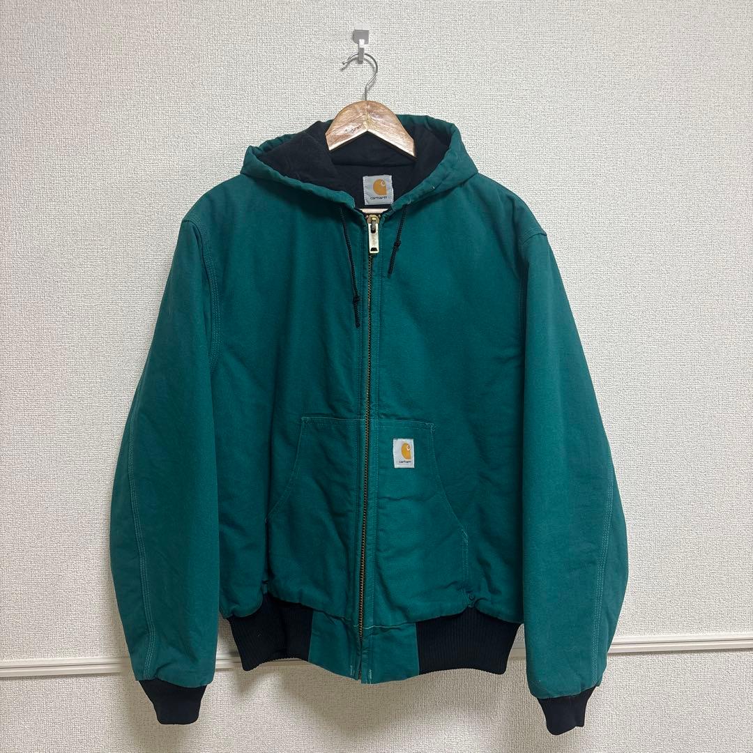90'S carhartt active Jacket 緑　カーハートジャケット