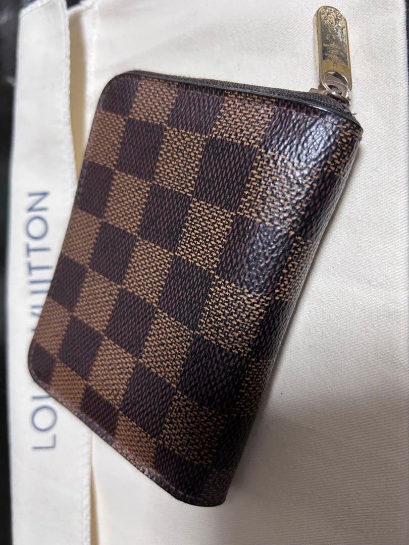 『ルイ・ヴィトン』ダミエジッピーパース　コンパクト　ブラウン