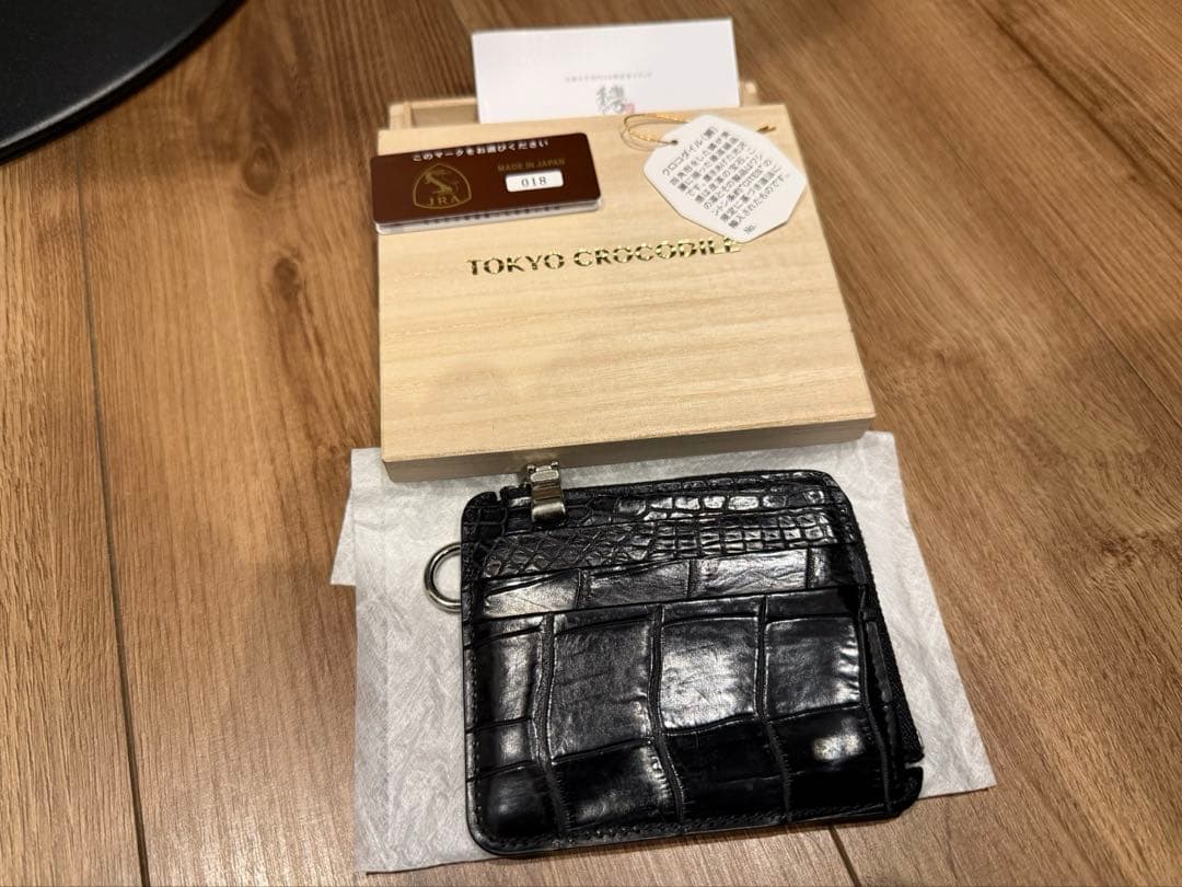 専用【新品同様】クロコダイル　ミニウォレット　ケース　ブラック スモールクロコダイルマットマルチケース | 東京クロコダイル
