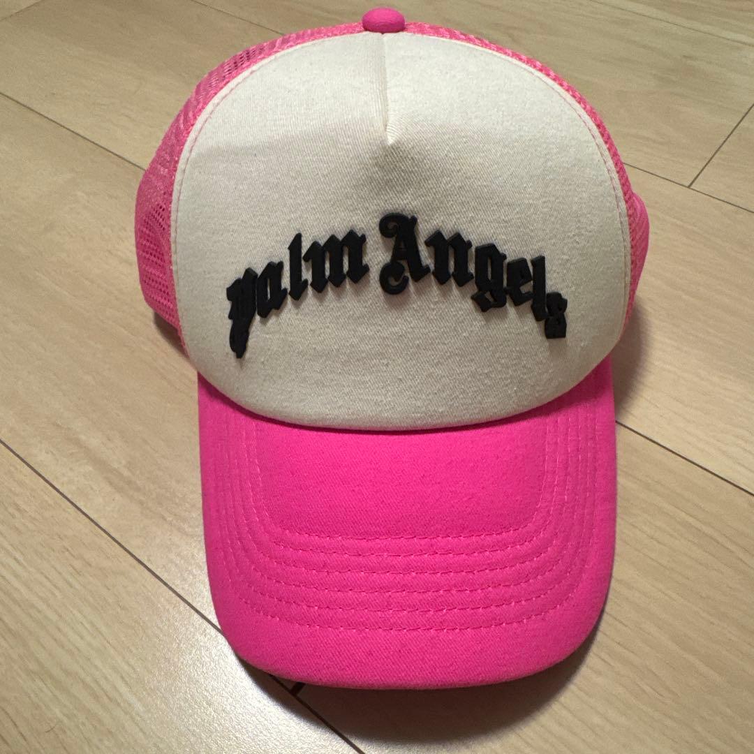 palm Angels キャップ PALM ANGELS MEN Classic Logo Trucker Cap Black/White