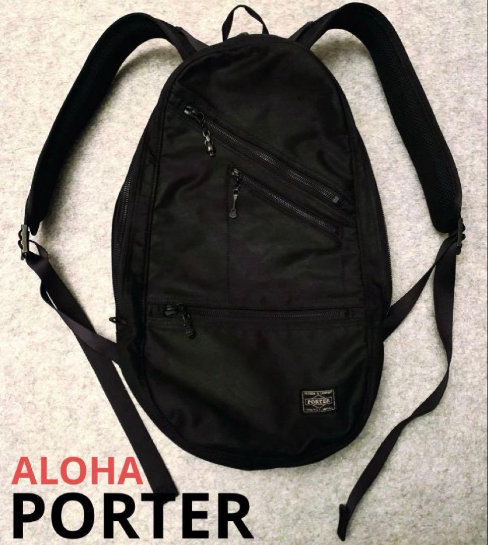 美品 レア ALOHA PORTER リュック バックパック ピンバッジ2個付き Aloha Collection] Keep It Light バックパック トロピカル柄 (ALOHA