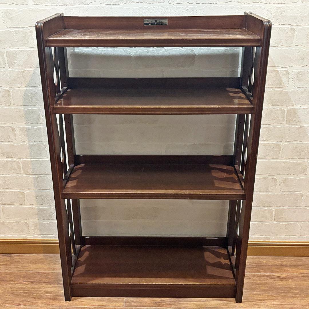 昭和レトロ アンティーク ニイダ製 木製4段ラック