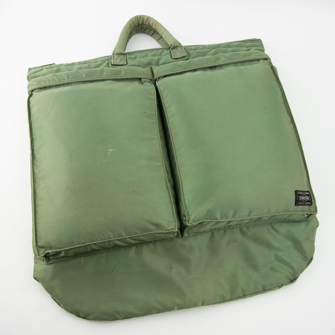 A136【ポーター／タンカー】ヘルメットバッグ ショルダーバッグ セージ
