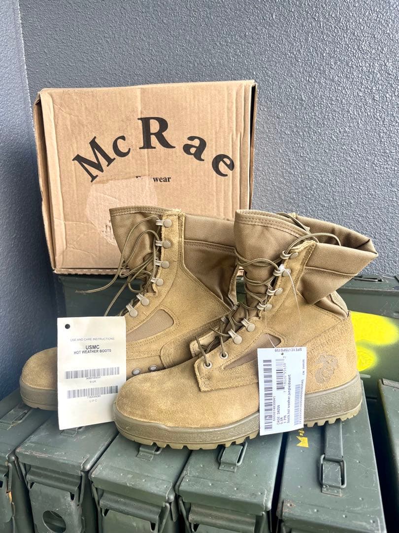米軍放出未使用品McRae USMCコンバットブーツ 9.5R(27.5)ラスト