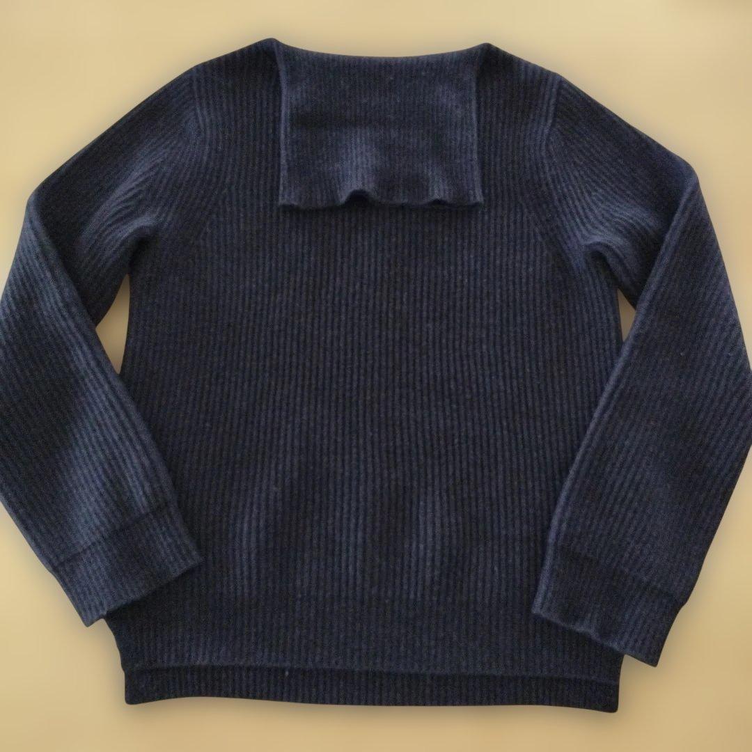 ドゥロワー　drawer タートルネックセーター グレー カシミヤ　ニット