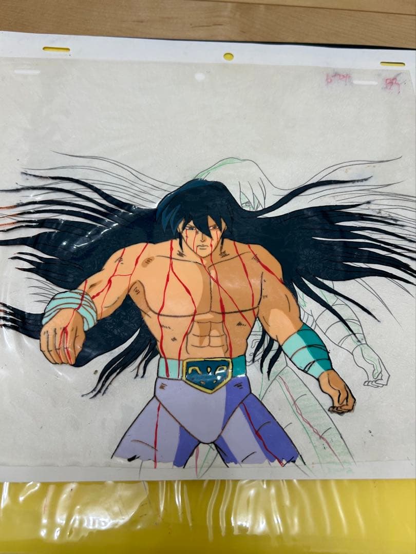 聖闘士星矢　アニメ　セル画　ドラゴン紫龍　80年代 聖闘士星矢』ドラゴン紫龍が初期青銅聖衣を身にまとい、聖闘士聖衣神話