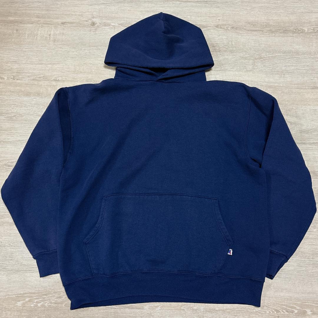 90s USA製 RUSSELL ATHLETIC L パーカー 裏起毛ネイビー - メルカリ