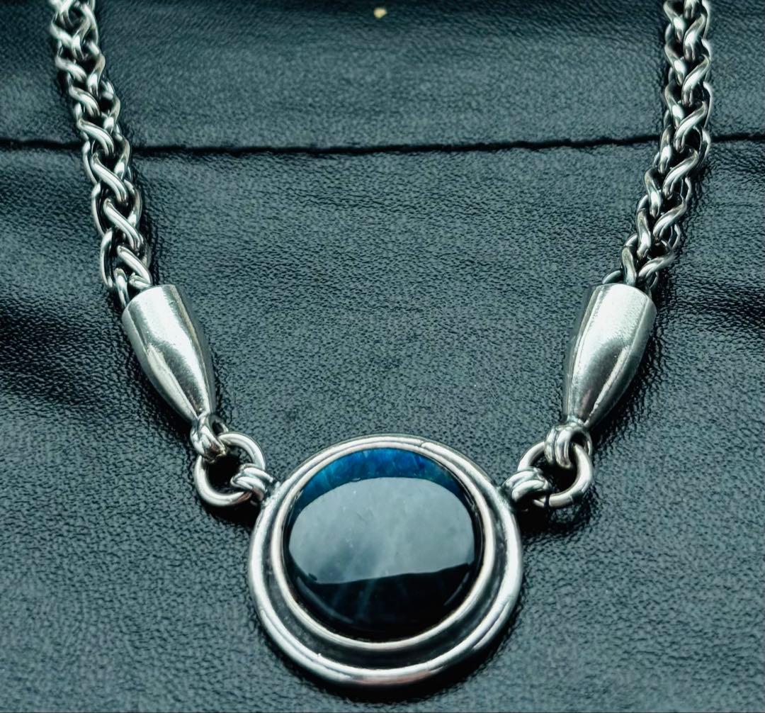 Indian Jewel/Vintage Blackラブラドライト ネックレス