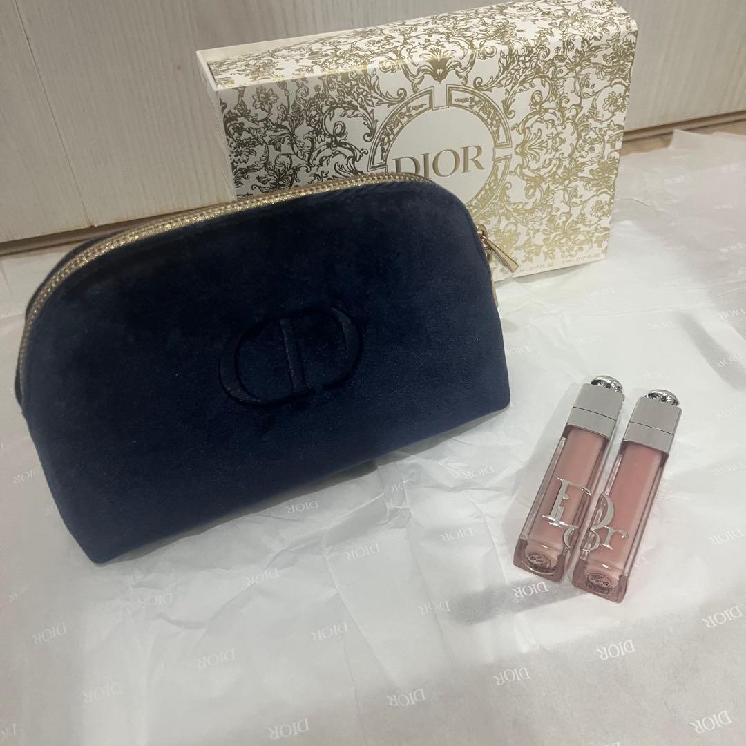 【新品　未使用　Dior リップグロス セット ポーチ付き　　クリスマスコフレ