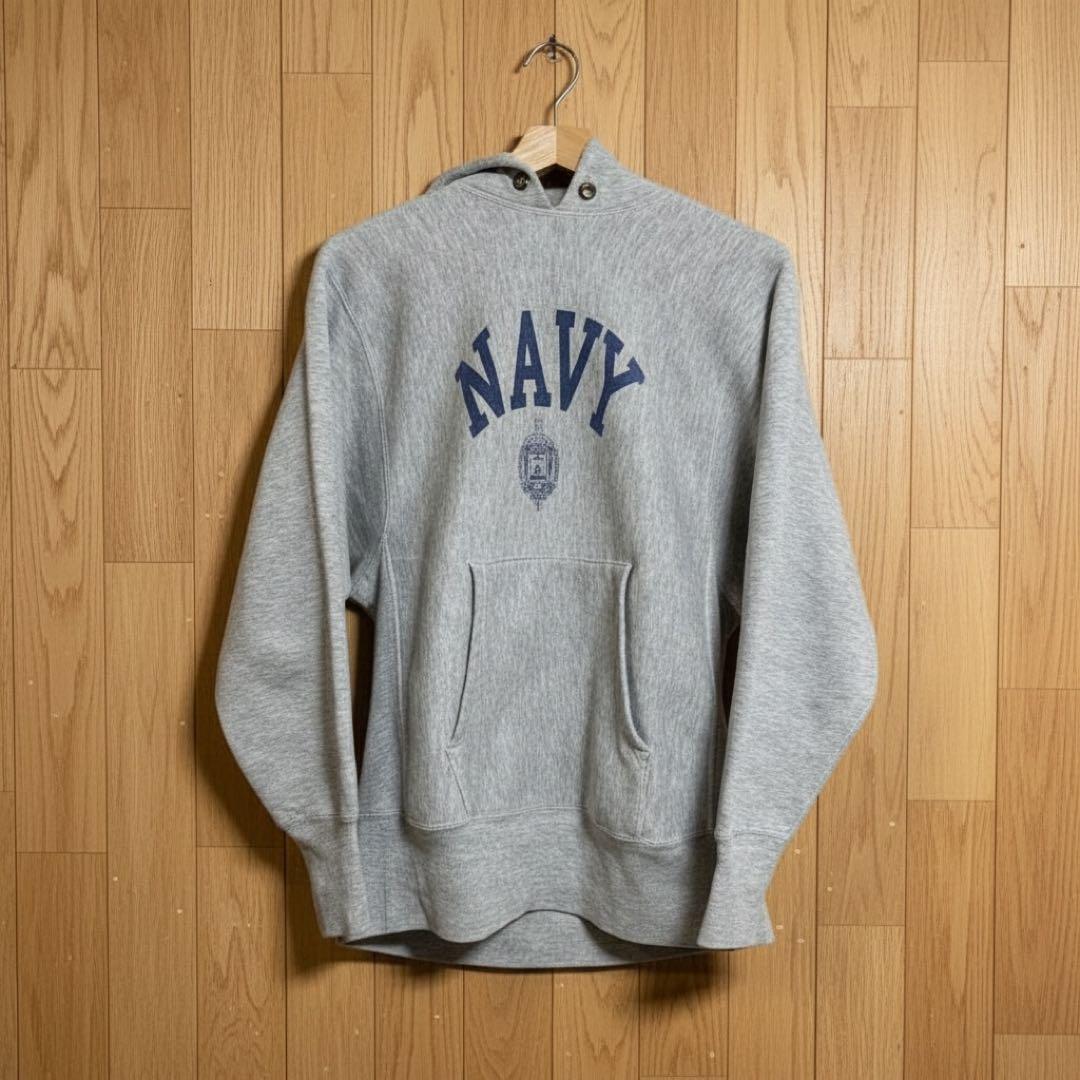 ビ*イ様 Championリバースウィーブ 70s navy 軍モノ赤タグ 激レア 極上 70sチャンピオン NAVY 赤単色タグ M 染込み リバース