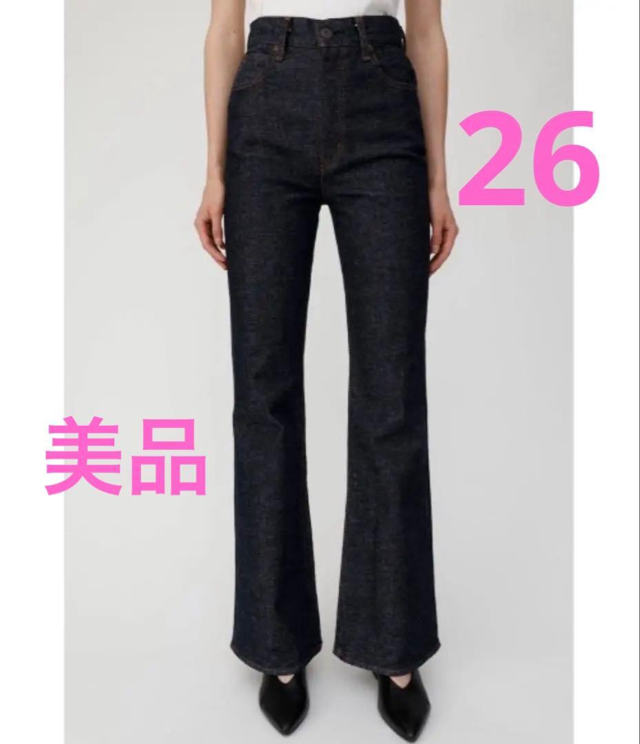 美品】moussy MVS FLARE ネイビー ワンウォッシュ 26inch - メルカリ