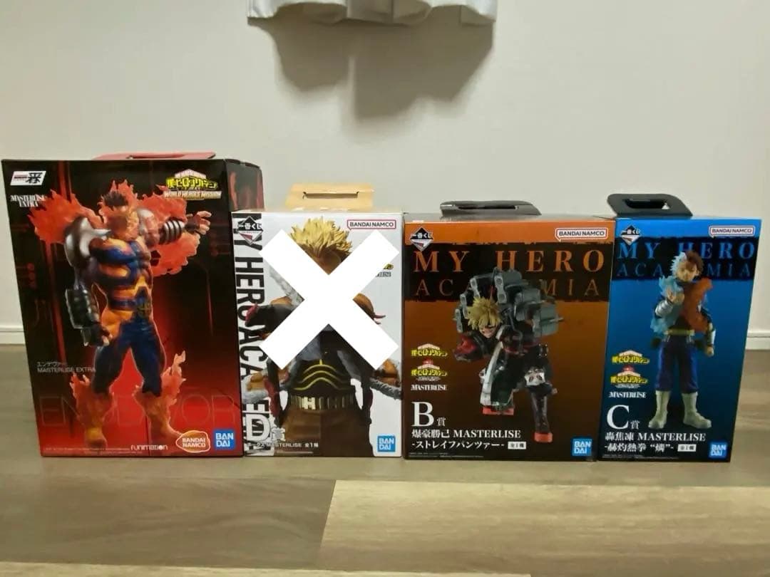 4体 一番くじ 僕のヒーローアカデミア 爆豪勝己 轟焦凍 エンデヴァー ホークス